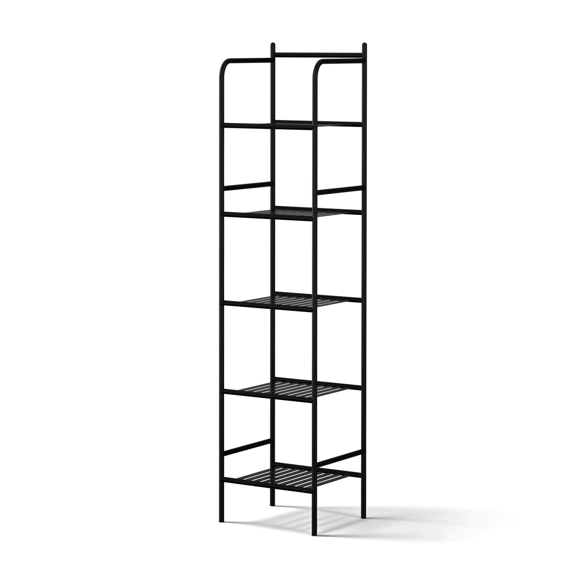 Artiss 2X Floor Standing Corner Shower Caddy 5 Tier Bathroom Organizer Black BSR-A-5T-142HX2