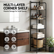 Artiss 2X Floor Standing Corner Shower Caddy 5 Tier Bathroom Organizer Black BSR-A-5T-142HX2