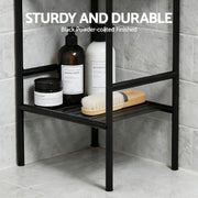 Artiss 2X Floor Standing Corner Shower Caddy 5 Tier Bathroom Organizer Black BSR-A-5T-142HX2