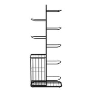 Everfit Ball Storage Rack Sports Equipment Organizer 7-Tier with Basket for Garage Gym Black BSR-A-H146-B-BK