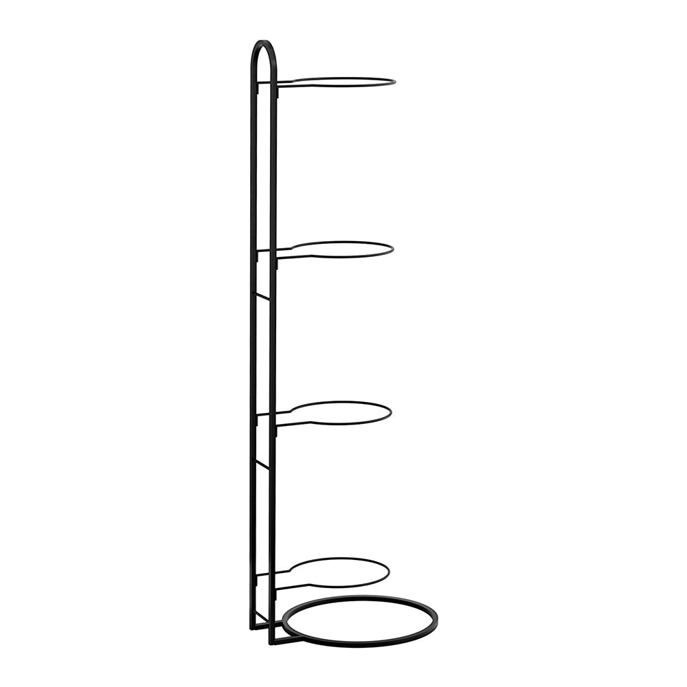Everfit Ball Storage Rack Sports Equipment Organizer 4-Tier Holder for Garage Gym Black BSR-A-H90-BK