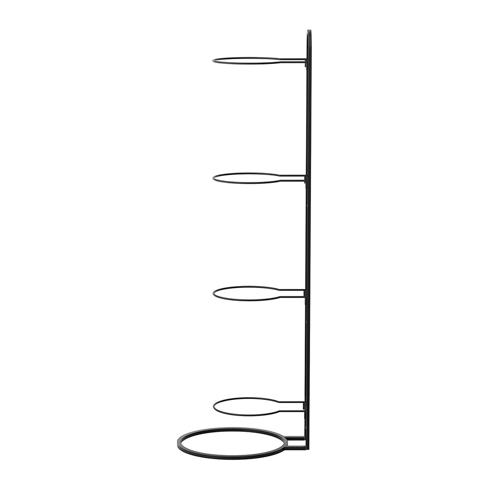 Everfit Ball Storage Rack Sports Equipment Organizer 4-Tier Holder for Garage Gym Black BSR-A-H90-BK