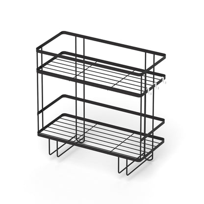 Artiss Over Toilet Storage Rack Bathroom Shelf Organizer 2 Tier BSR-B-2T-36H-BK