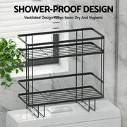 Artiss Over Toilet Storage Rack Bathroom Shelf Organizer 2 Tier BSR-B-2T-36H-BK