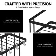 Artiss Over Toilet Storage Rack Bathroom Shelf Organizer 2 Tier BSR-B-2T-36H-BK
