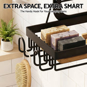 Artiss 3 Tier Over The Door Shower Caddy Hanging Bathroom Storage Organizer BSR-B-3T-62H-BK