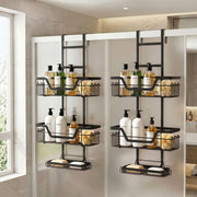 Artiss 2X 3 Tier Over The Door Shower Caddy Hanging Bathroom Storage Organizer BSR-B-3T-62H-BKX2