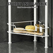 Artiss 4 Tier Floor Standing Corner Shower Caddy Bathroom Organizer White