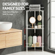 Artiss 4 Tier Floor Standing Corner Shower Caddy Bathroom Organizer White