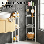 Artiss 4 Tier Floor Standing Corner Shower Caddy Bathroom Organizer White