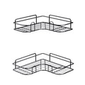Cefito 2 Packs Bathroom Shelf Corner Storage Rack BSR-D-WALL-01-BK