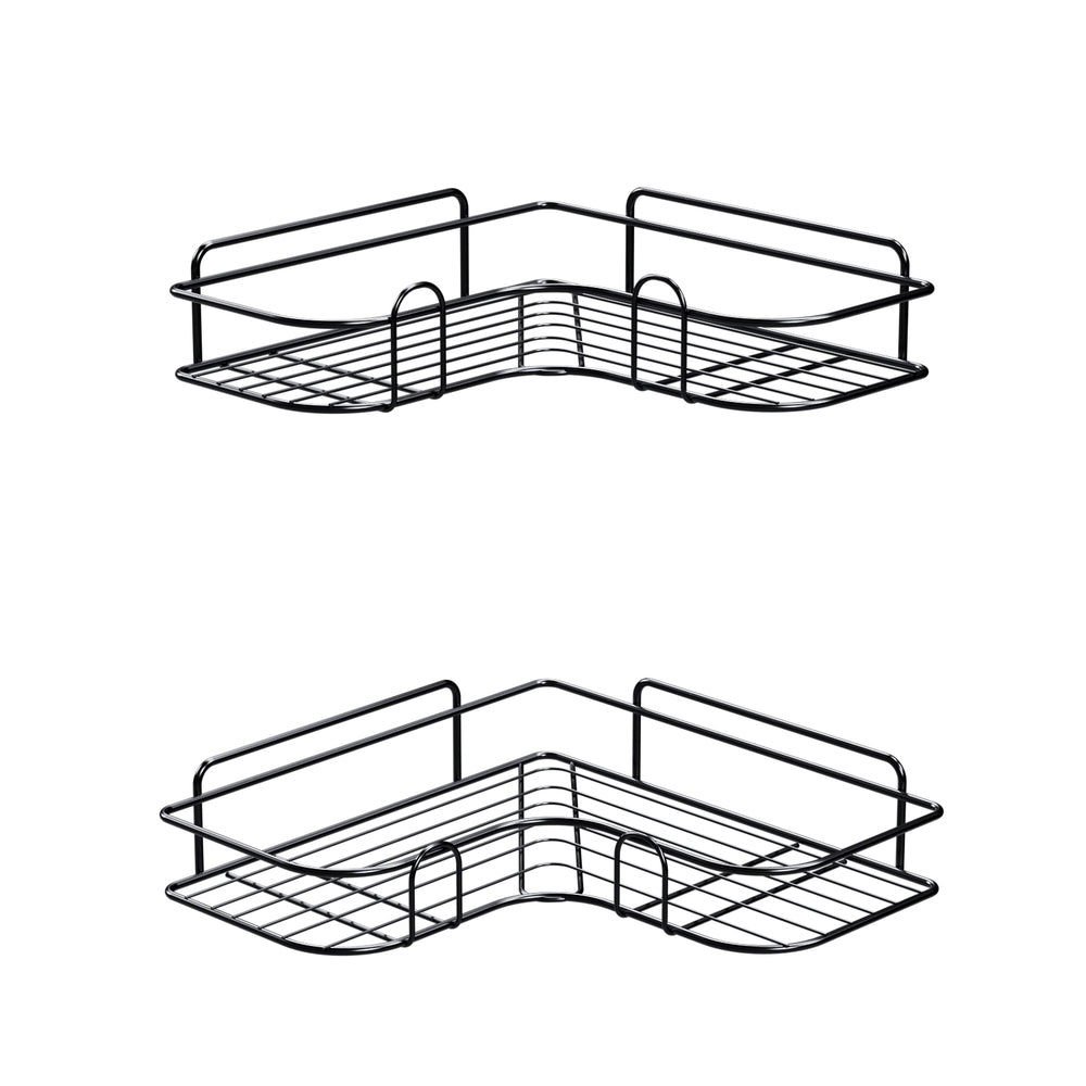 Cefito 2 Packs Bathroom Shelf Corner Storage Rack BSR-D-WALL-01-BK