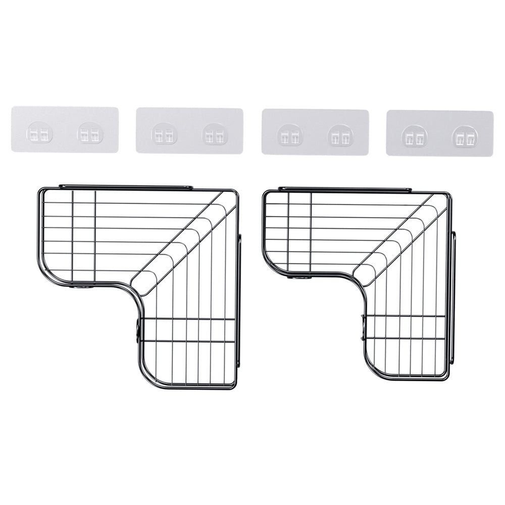 Cefito 2 Packs Bathroom Shelf Corner Storage Rack BSR-D-WALL-01-BK