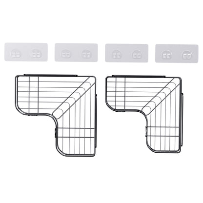Cefito 2 Packs Bathroom Shelf Corner Storage Rack BSR-D-WALL-01-BK
