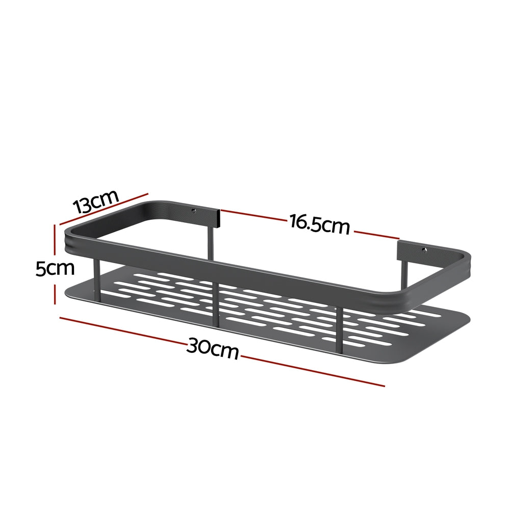 Cefito 2 Packs Bathroom Shelf Storage Rack BSR-D-WALL-02-GY