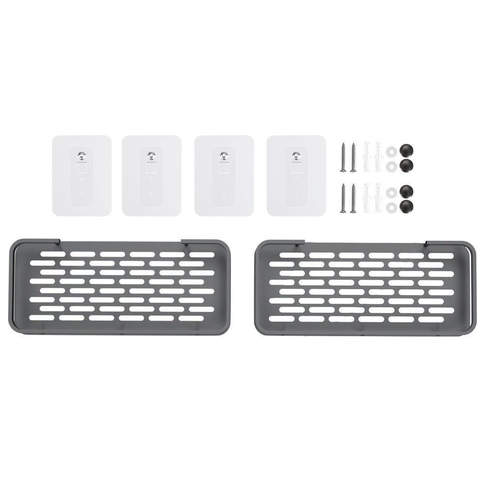 Cefito 2 Packs Bathroom Shelf Storage Rack BSR-D-WALL-02-GY