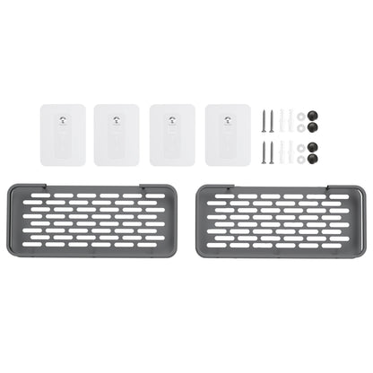 Cefito 2 Packs Bathroom Shelf Storage Rack BSR-D-WALL-02-GY