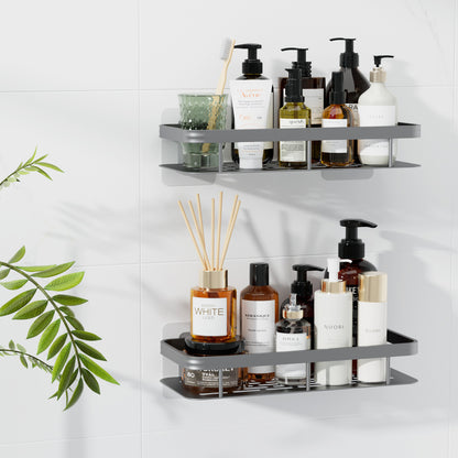 Cefito 2 Packs Bathroom Shelf Storage Rack BSR-D-WALL-02-GY