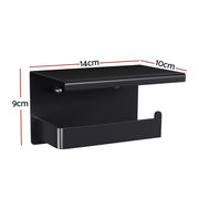 Cefito Toilet Paper Roll Holder w/ Storage Shelf BSR-TOILET-01-BK