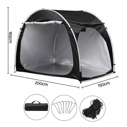 Giantz Bike Storage Tent Outdoor Waterproof UV Resistant Shelter w/ Ventilation BST-210D-M150-GY
