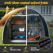 Giantz Bike Storage Tent Outdoor Waterproof UV Resistant Shelter w/ Ventilation BST-210D-M150-GY