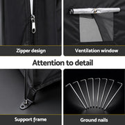 Giantz Bike Storage Tent Outdoor Waterproof UV Resistant Shelter w/ Ventilation BST-210D-M150-GY