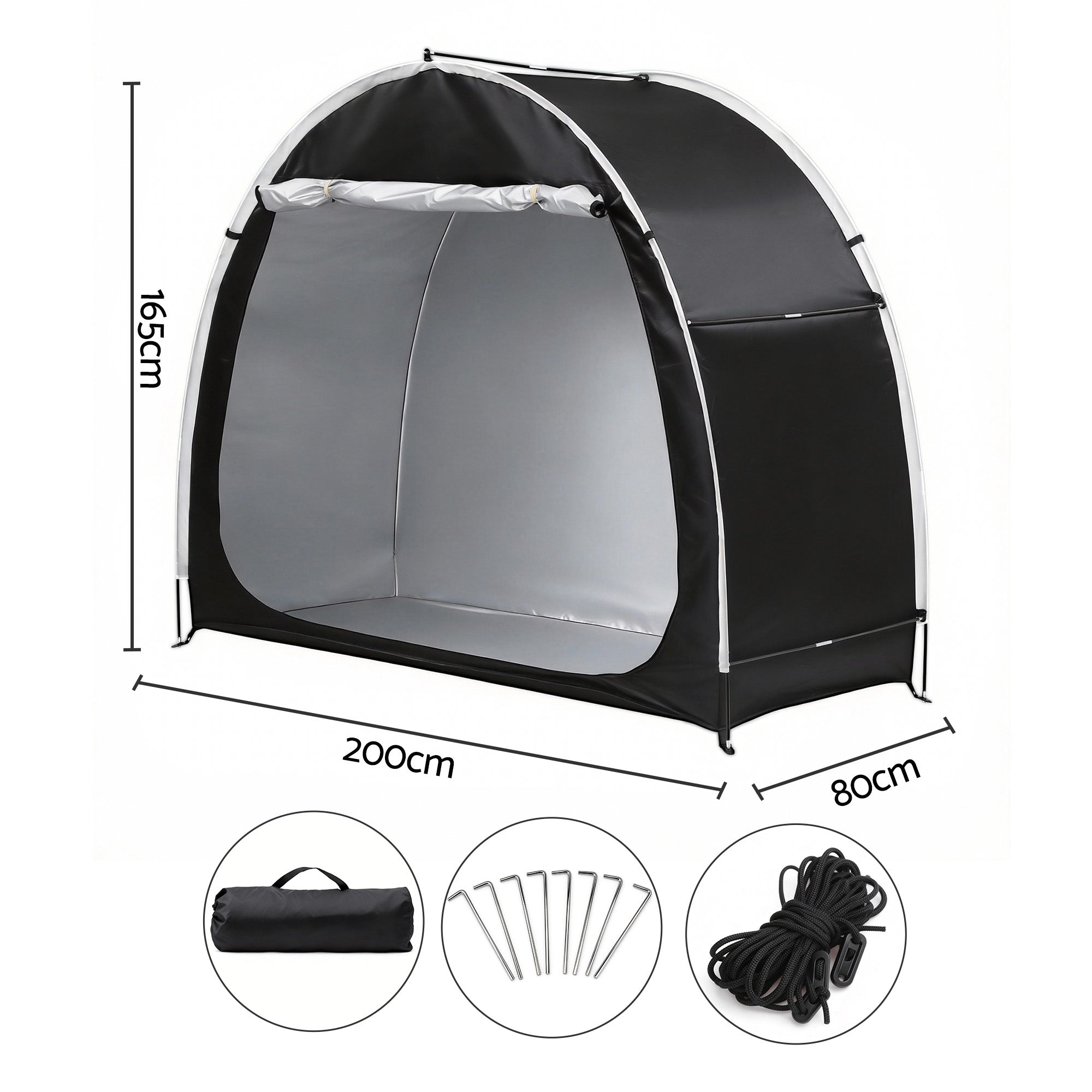 Giantz Bike Storage Tent Waterproof Outdoor UV Protection Shelter w/ Large Space BST-210D-S80-GY