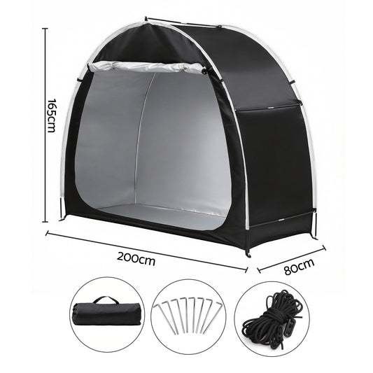 Giantz Bike Storage Tent Waterproof Outdoor UV Protection Shelter w/ Large Space BST-210D-S80-GY