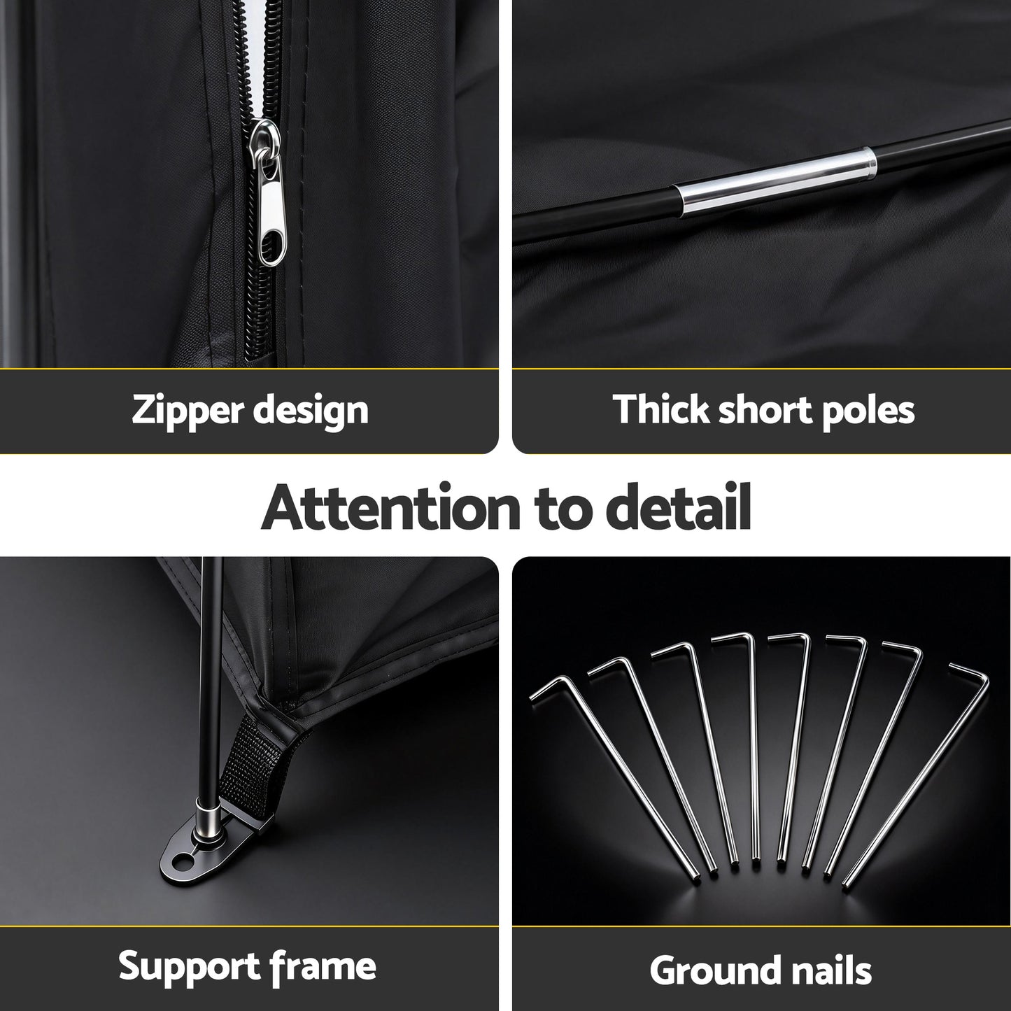 Giantz Bike Storage Tent Waterproof Outdoor UV Protection Shelter w/ Large Space BST-210D-S80-GY
