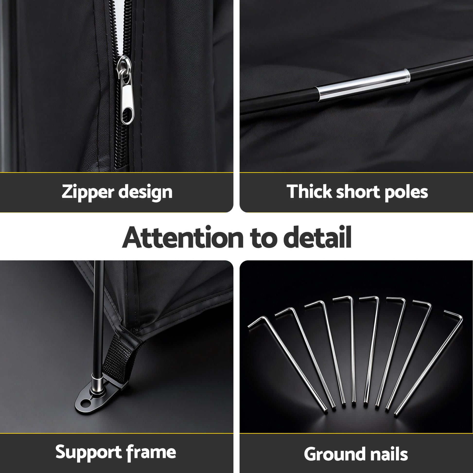 Giantz Bike Storage Tent Waterproof Outdoor UV Protection Shelter w/ Large Space BST-210D-S80-GY
