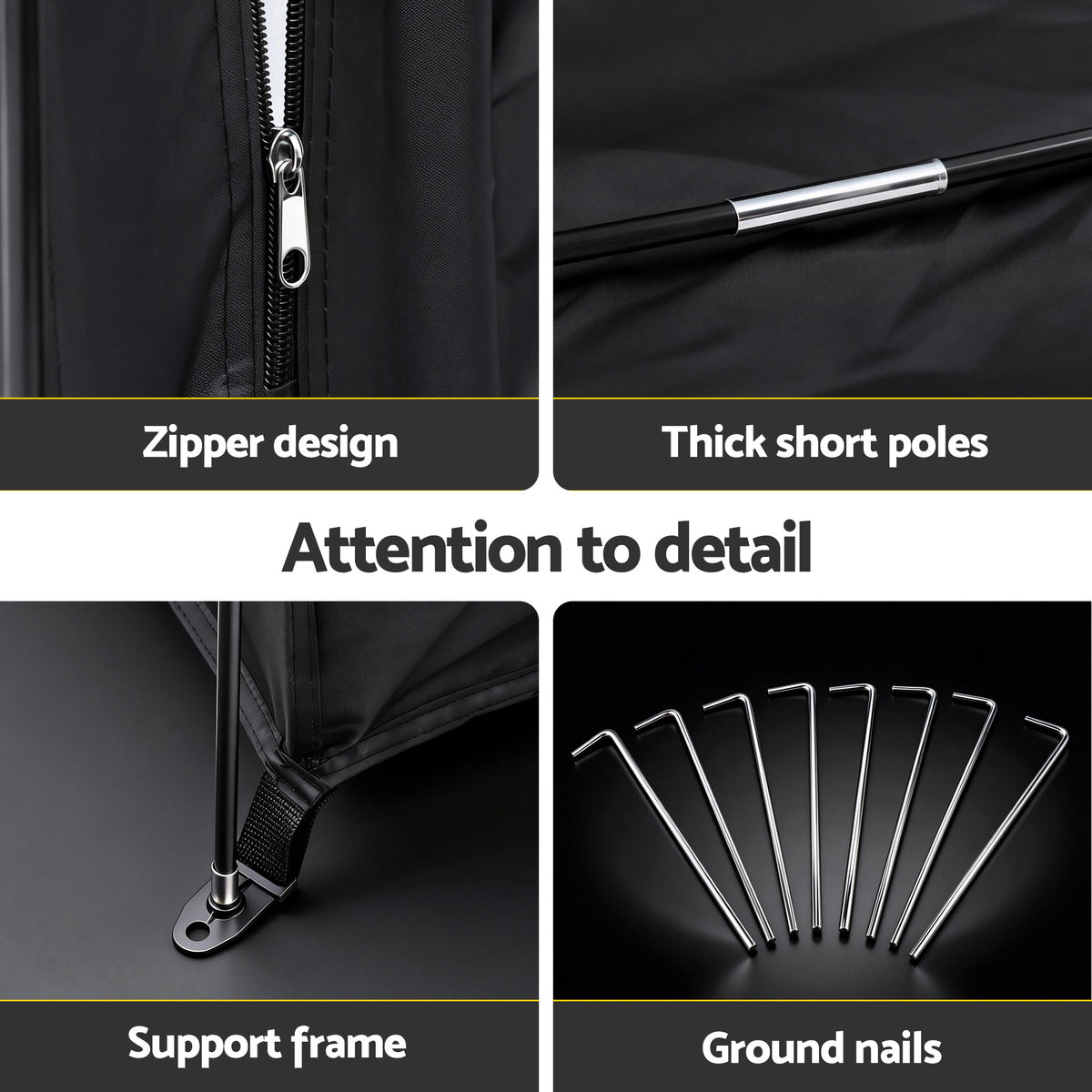 Giantz Bike Storage Tent Waterproof Outdoor UV Protection Shelter w/ Large Space BST-210D-S80-GY