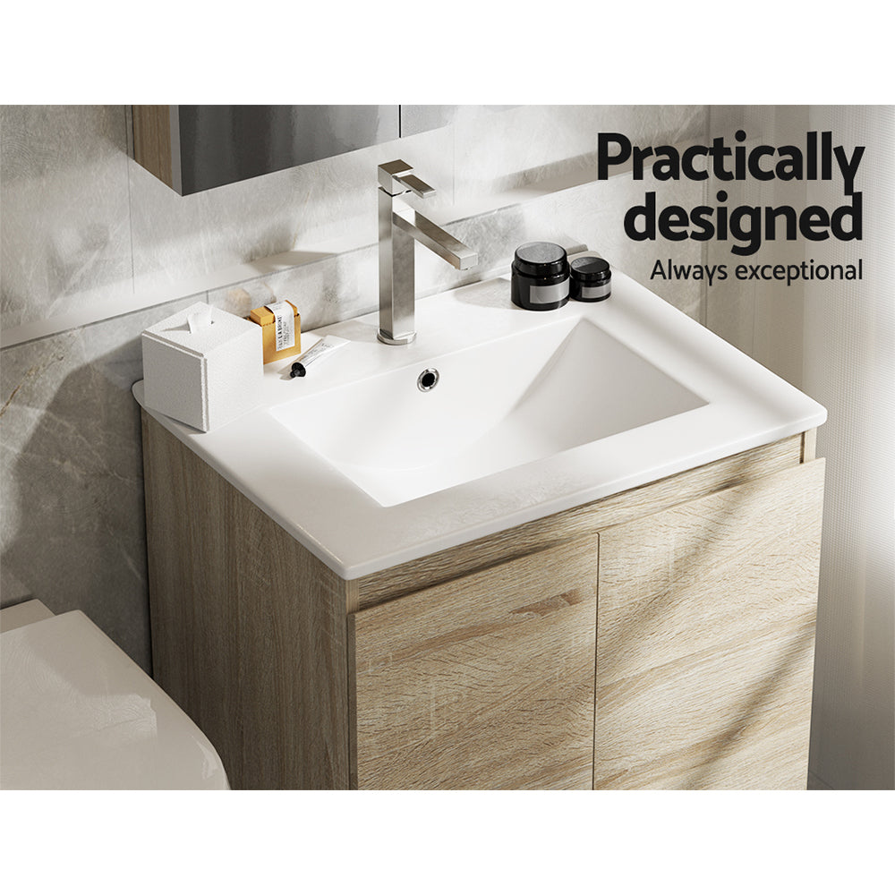 Cefito Vanity Unit 600mm with Basin Oak BV-1-600-OAK-AB