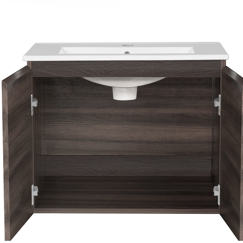 Cefito Vanity Unit 600mm with Basin Walnut BV-1-600-WAL-AB