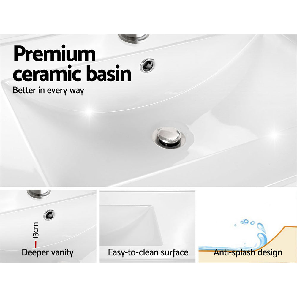 Cefito Vanity Unit 600mm with Basin Walnut BV-1-600-WAL-AB