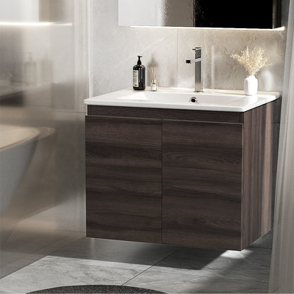 Cefito Vanity Unit 600mm with Basin Walnut BV-1-600-WAL-AB