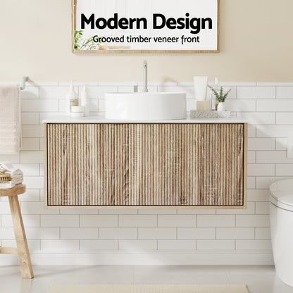 Cefito Vanity Unit 915mm with Basin Oak BV-CA-FLU01-900-WD-ABC