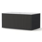 Cefito Vanity Unit 900mm Bathroom Cabinet Storage Wall Hung Grooved Timber Black BV-CA-TIR1-900-BK-ABC