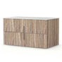 Cefito Vanity Unit 900mm Bathroom Cabinet Storage Wall Hung Timber Front Pine BV-CA-TIR2-900-WD-ABC
