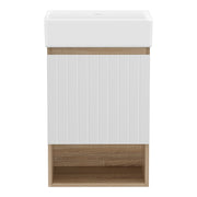 Cefito Vanity Unit 445mm Basin Bathroom Cabinet Storage Wall Hung Sink White BV-CB-1D-430-WHWD