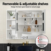 Cefito Bathroom Mirror Cabinet 100CM Vanity Medicine Wall Mounted Storage White BV-MC-10080-WH