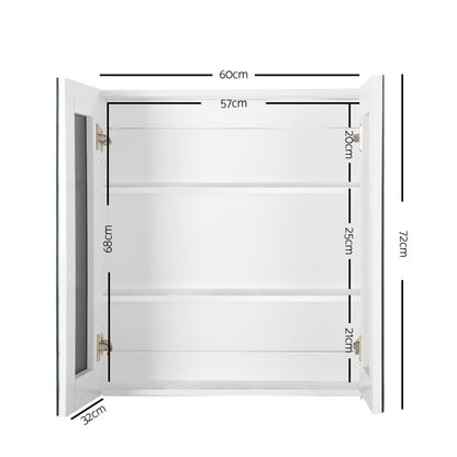 Cefito Bathroom Mirror Cabinet 600x720mm White BV-MC-6003-WH