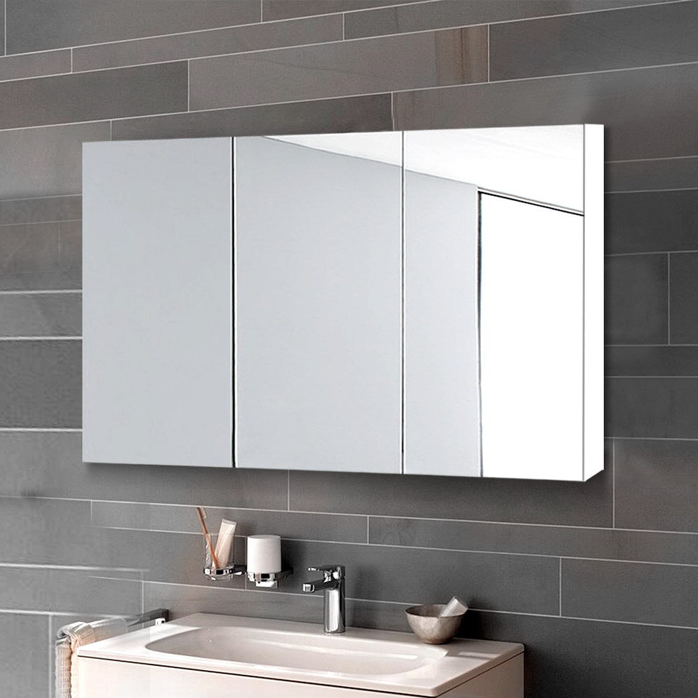 Cefito Bathroom Vanity Mirror with Storage Cabinet - White BV-MC-6005-WH-AB