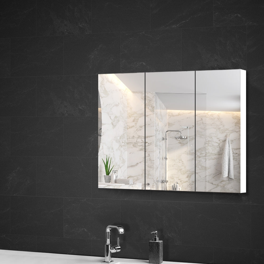 Cefito Bathroom Vanity Mirror with Storage Cabinet - White BV-MC-6005-WH-AB