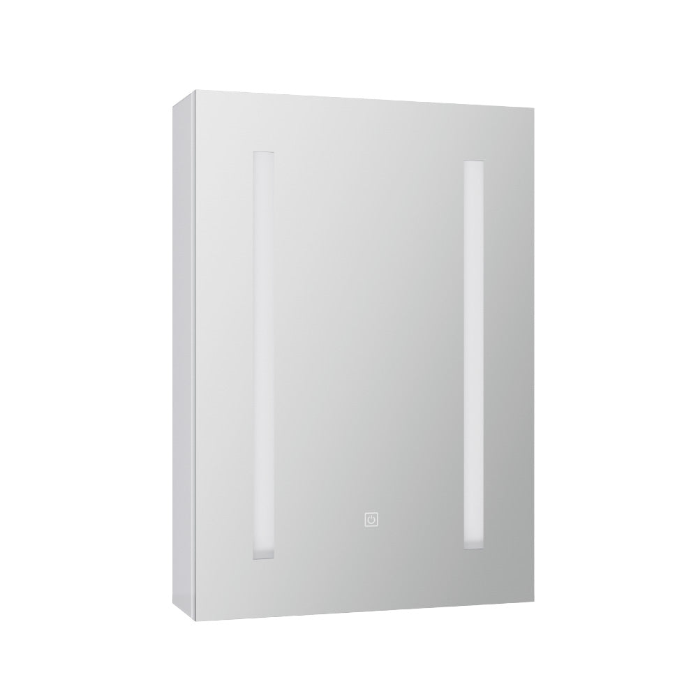 Bathroom Mirror Cabinet LED 500x720mm Medicine Wall Storage BV-MC-LED-SD01-WH