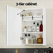 Bathroom Mirror Cabinet LED 500x720mm Medicine Wall Storage BV-MC-LED-SD01-WH