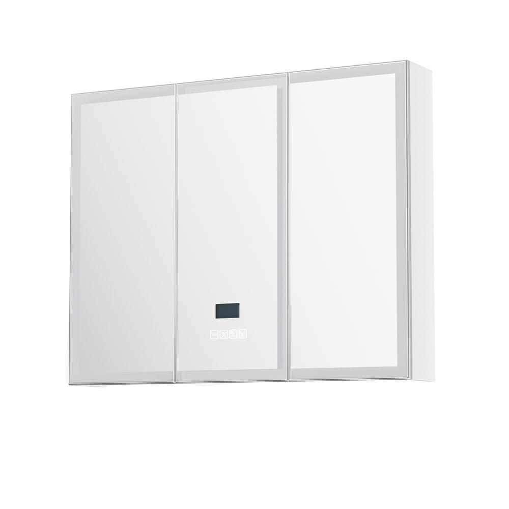 Bathroom Mirror Cabinet LED Light 900x720mm Medicine Wall Storage BV-MC-LED-TD01-WH