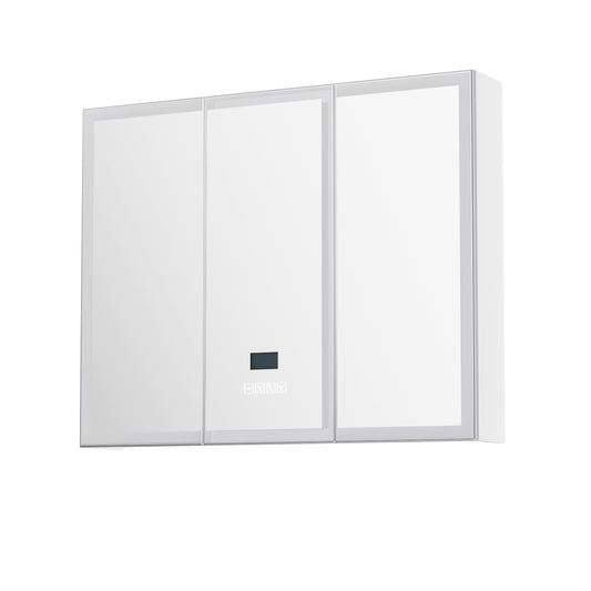 Bathroom Mirror Cabinet LED Light 900x720mm Medicine Wall Storage BV-MC-LED-TD01-WH