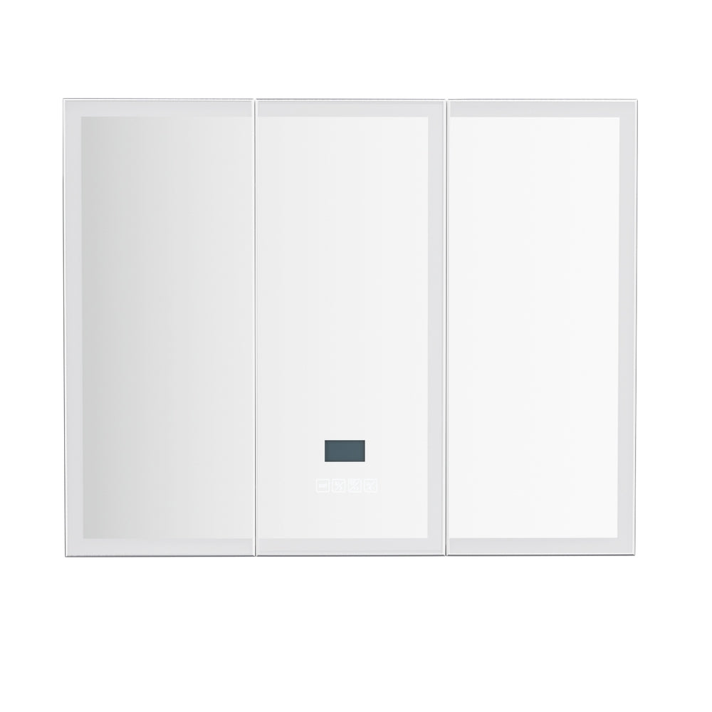 Bathroom Mirror Cabinet LED Light 900x720mm Medicine Wall Storage BV-MC-LED-TD01-WH