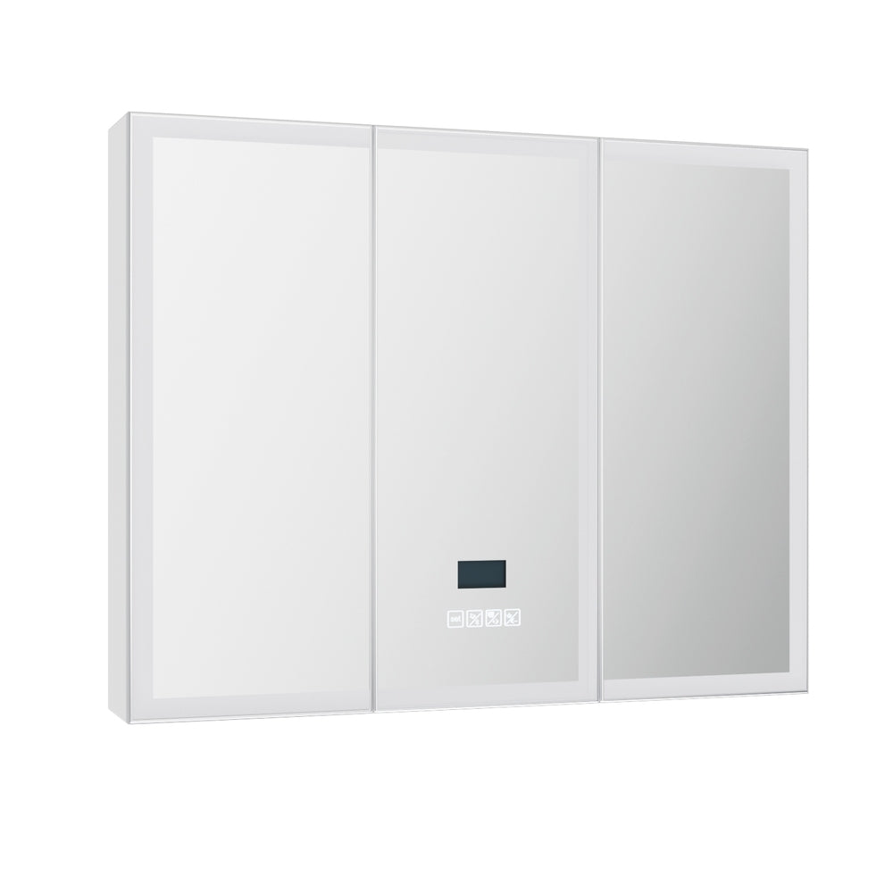 Bathroom Mirror Cabinet LED Light 900x720mm Medicine Wall Storage BV-MC-LED-TD01-WH
