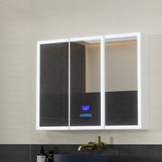 Bathroom Mirror Cabinet LED Light 900x720mm Medicine Wall Storage BV-MC-LED-TD01-WH